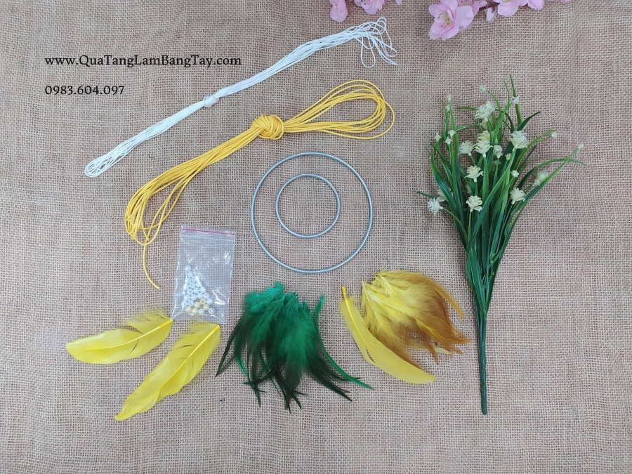 bộ nguyên liệu làm dreamcatcher